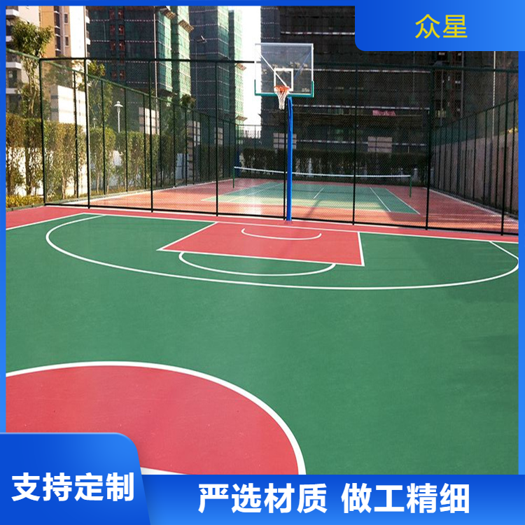 石河子市塑胶地坪篮球场硅PU - 排名